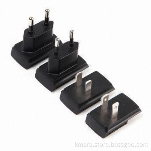 Mobile Phone Charger with Dual USB and Exchangeable Plugs, 5V DC Output Voltage, 2A Current Output
